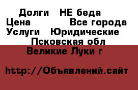 Долги - НЕ беда ! › Цена ­ 1 000 - Все города Услуги » Юридические   . Псковская обл.,Великие Луки г.